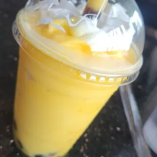 16. Passion Fruit Boba Drink