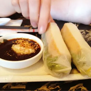 Spring Rolls with Peanut Sauce