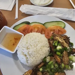 Lemongrass chicken platter