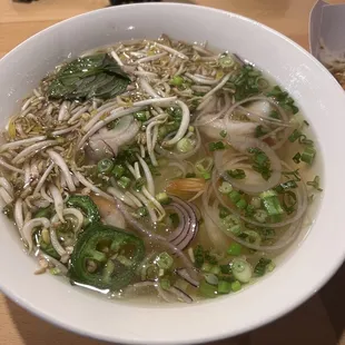 Pho with shrimp