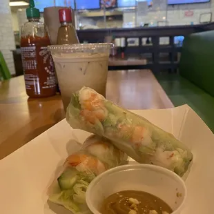 Spring Rolls w/ Peanut sauce