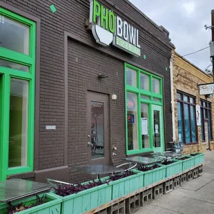 Front with patio