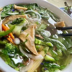 Pho vegetarian with tofu