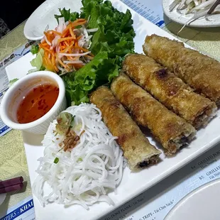A8. Four Pieces Vietnamese Crispy Egg Rolls