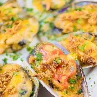 Baked Creamy Mussels