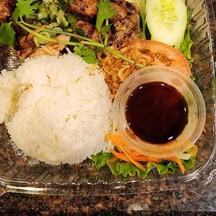 a meal in a plastic container