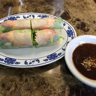 Fresh spring rolls.