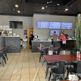 Clean, quiet restaurant. Kiosk ordering only.