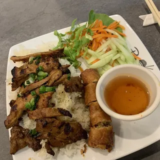 Grilled Lemongrass Chicken with Egg Roll