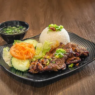 Grilled Beef and Rice