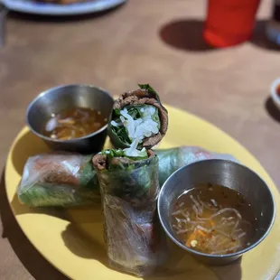 A14. Surf &amp; Turf Spring Rolls