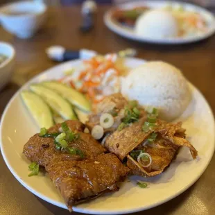 Crispy Pork and Shrimp Paste with rice