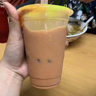 Thai tea bubble tea