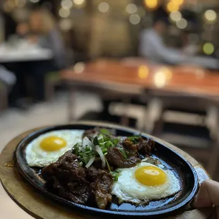 Sizzling Ribeye and Eggs