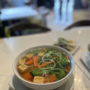 Tofu and vegetable pho