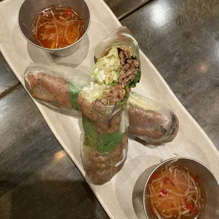 Grilled Beef Spring Rolls