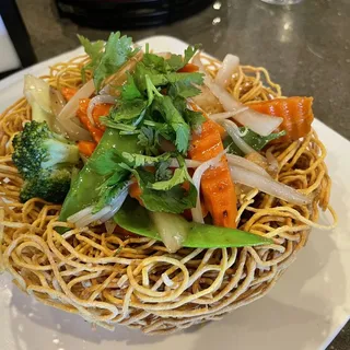 Crispy Bird-Nest Egg-Noodle