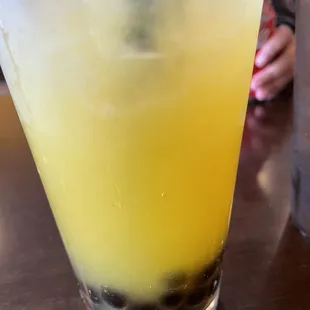 Peach bubble tea