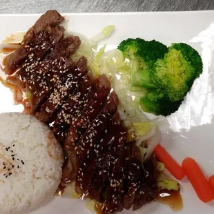 NY STRIP STEAK w. Teriyaki sauce ,yummy...