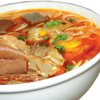 Spicy Beef & Pork Rice Noodle Soup (Bun Bo Hue)