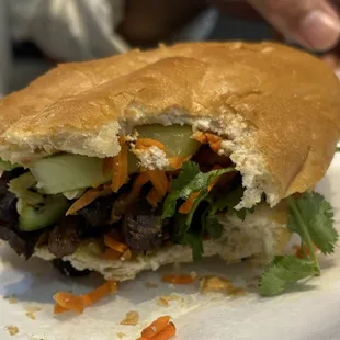 Banh Mi Sandwich with beef rib