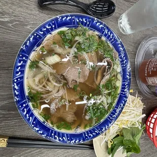 Regular size pho with brisket