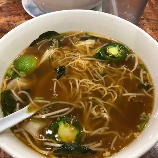 Wonton, BBQ Pork Noodle Soup