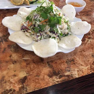 Chicken Salad with Shrimp Porridg