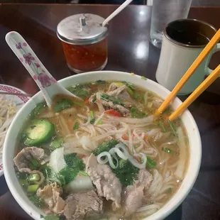 Mixed steak pho