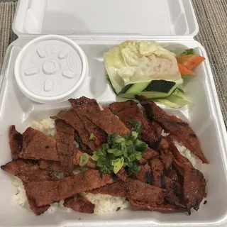 Grilled Beef Rice Plate