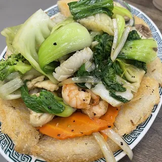 Crispy Pan-fried Triangle Rice Noodle