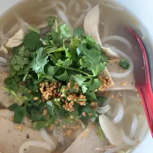 KhaoPeikSen - Home Made Rice Noodle Soup...So Good!