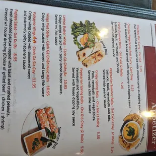 menu, sushi and sashimi