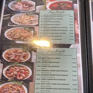Soup menu