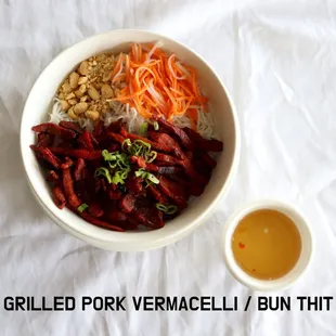a bowl of food on a table