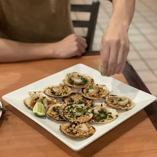 Grilled scallops