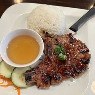 Grilled pork chop