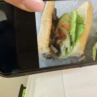 Banh mi pork sandwich