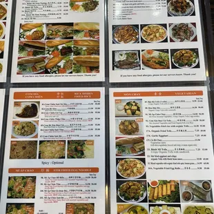 the menu