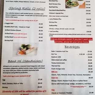 front-side menu