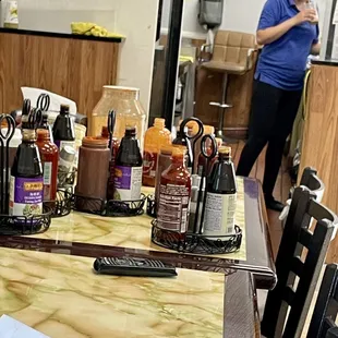 Dining table used to do side work