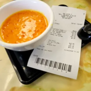 Dessert(plain?) With a side of bill