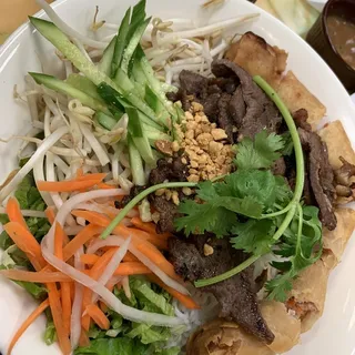 Vermicelli Grilled Meat and Egg Rolls