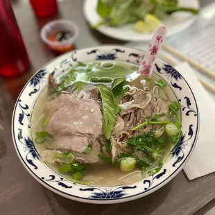 Pho #1 combo, 6/10, soup could be hotter, noodles a little overcooked, but meat was high quality