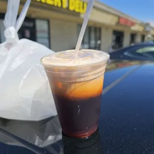 Thai Tea &amp; steamed rice