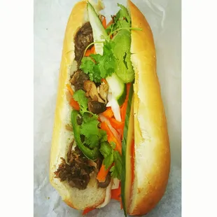 Beef and Mushroom Banh Mi