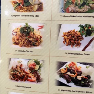 a variety of dishes