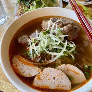 Bun Bo Hue, $18. Not spicy and very salty.