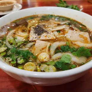 #10 Hue Noodle (Bun Bo Hue): beef &amp; pork, thick rice noodle, spicy beef broth #notramen