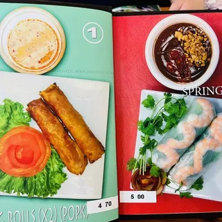 1. Egg Rolls Pork